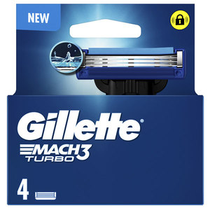 Gillette Mach3 Turbo 4 uds Recambios Para Maquinillas De Afeitar Para Hombre