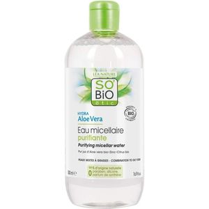 Agua micelar purificante 500 ml con Zinc, Aloe Vera & Lima - So'Bio