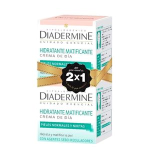 Diadermine Crema hidratante matificante día piel normal-mixta 2 x 50ml