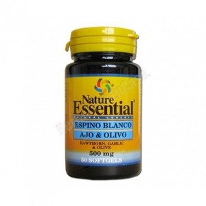Espino Blanco+Ajo+Olivo 500 mg 50 Perlas Nature Essential