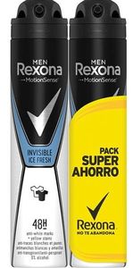 Desodorante REXONA MEN invisible spray  DUPLO 200 ML 48h