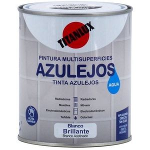 Esmalte Azulejos Al Agua Blanco Brillo 750ml Titanlux