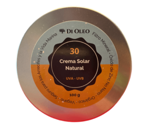 Crema Solar Natural con Zinc Factor 30 Lata 100g Di Oleo