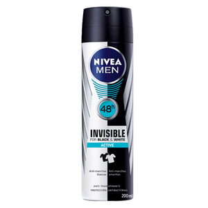 Nivea Men Black & White Invisible Active Desodorante spray 200 ml