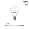 Bombilla esférica led E14 7W 600Lm 3200K luz cálida Ø 4,5 x 8,2cm Edm