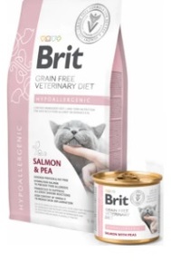 Brit GF Veterinary Diets Hypoallergenic para gatos 2kg