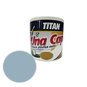 Titan Una Capa Pintura plástica mate lavable nº 6315 azul vintage 750 ml